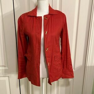 Loro Piana unlined coral cotton jacket 40